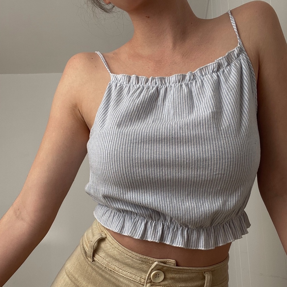 Brandy Melville Dainty Pinstripe Top S